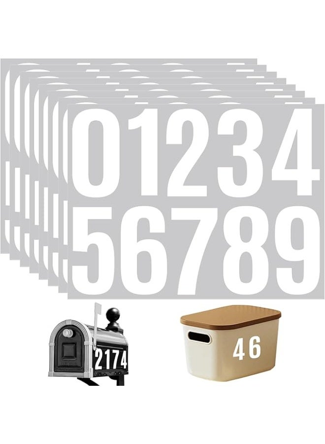 20 قطعة أرقام صندوق البريد العاكسة للخارج 4 بوصة ملصقات رقمية ذاتية اللصق مقاومة للماء مناسبة للافتات أبواب صناديق القمامة عنوان المنزل سهلة التطبيق ومتينة - Image 1